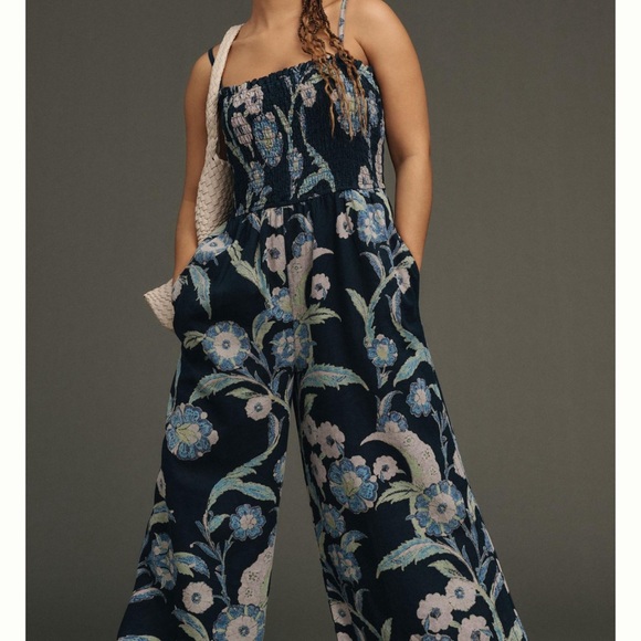 Pilcro smocked wide leg jumpsuit EUC - Picture 1 of 4